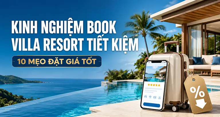 Kinh nghiệm book villa resort tiết kiệm